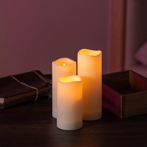 Miniatura 6 de Paquete de 36 velas impermeables sin llama para exteriores, velas LED parpadeantes a pilas con control remoto y temporizador para larternos al aire
