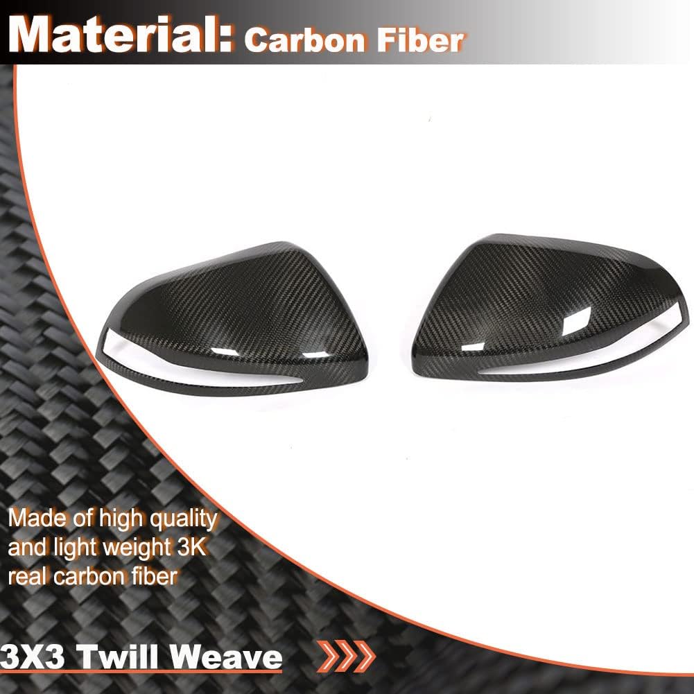 Real Carbon Fiber Mirror Covers for Mercedes Benz V Class Vito W447 2016-2018 V250 V220D Add on Style Rearview Side Rearview Mirror Caps Car Exterior Outside Shell