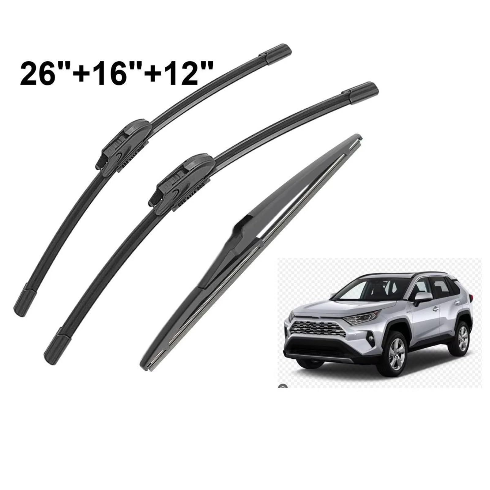 Tergilunotto Rear 1 2 3 4 6 Pezzi Spazzole Tergicristallo Anteriori E Posteriori Per Auto Accessori Per TOYOTA Per RAV4 XA50 2019 2020 2021 Tergicristallo(6 Piece)