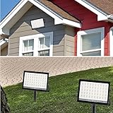 NATPOW Outdoor Security Lights, 100W Flood Lights Outdoor 144 LEDs 6000K LED Garden Floodlights 11000LM, IP66 Waterproof Upgrade Wall Light for Garage, Warehouse, Parking Lot, Yard, Backyard(2 Pack) - Image 7