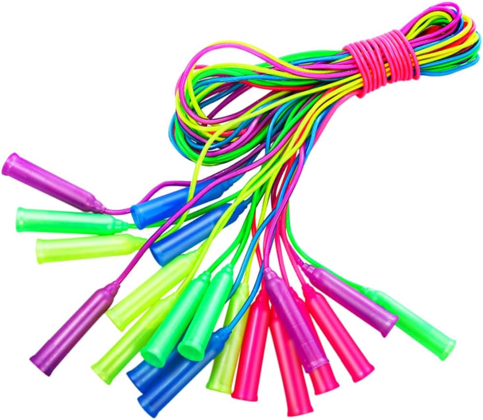 12Pcs Skipping Rope Simple Exercise Rope for School Lightweight Handles Non Slip Grip for Fitness Training and Outdoor Fun