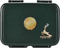 Vista 2 de Caja Bento de acero inoxidable con válvula de sellado al vacío (a prueba de fugas) - Contenedor mediano de 3 compartimentos (8.8 x 6.9 pulgadas)