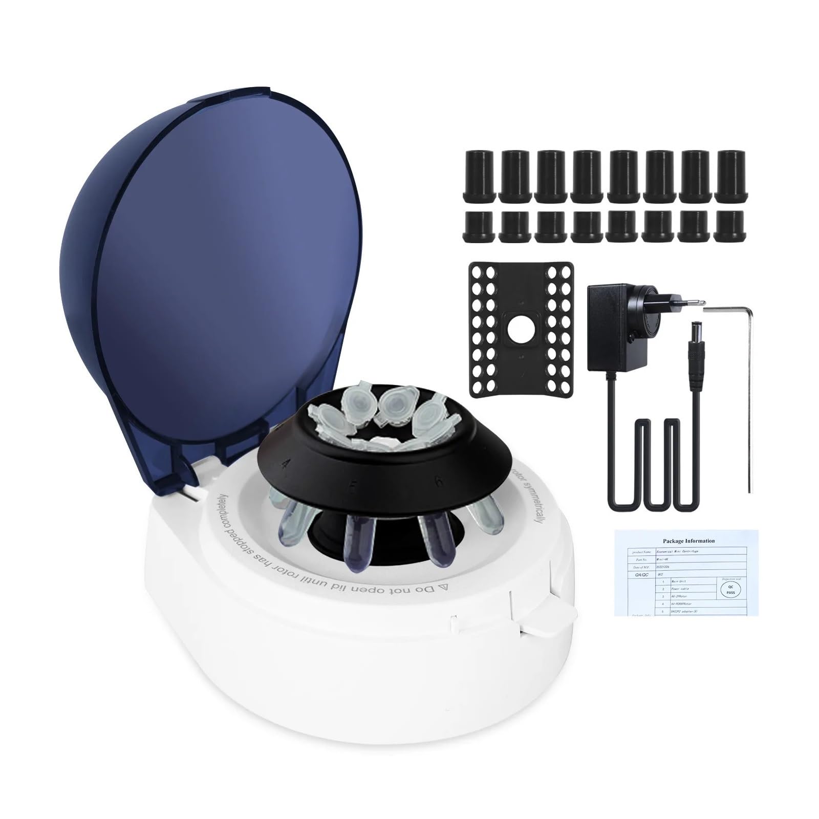 Centrifuge Machine, Mini-4K Elektryczna Wirówka PCR Mini Benchtop 7000 Obr/min Mikrowirówka Osocza Krwi Do Probówki Wirówkowej 2ml