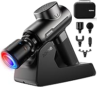 Vista 12 de RENPHO Active+ Pistola de masaje de percusión, 5 velocidades ajustables para espalda, cuello, recuperación muscular, cursos guiados controlados por