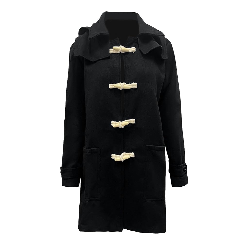 ジャケット・アウター authentic motel wool pea coat jacket Men's Thermal Single Breasted Wool Blend Coat Business