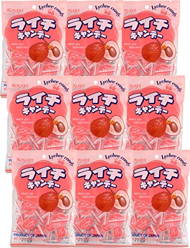 Kasugai Lychee Candy 4.05oz (9 Pack)