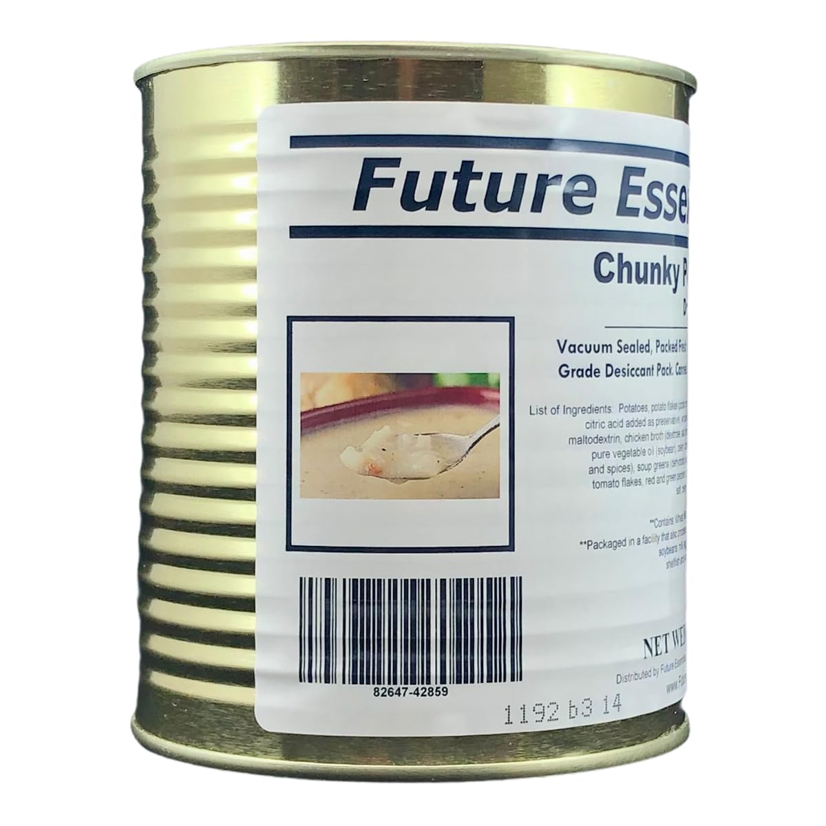 SAFECASTLE Freeze Dried Emergency Survival Canned Soup (Bacon & Split Pea, Chunky Potato, Dry Chili Soup) Long Storage Variety Food #2.5 Can Hiking, Backpacking & Camping | Easy Prep Shelf Pack of 12