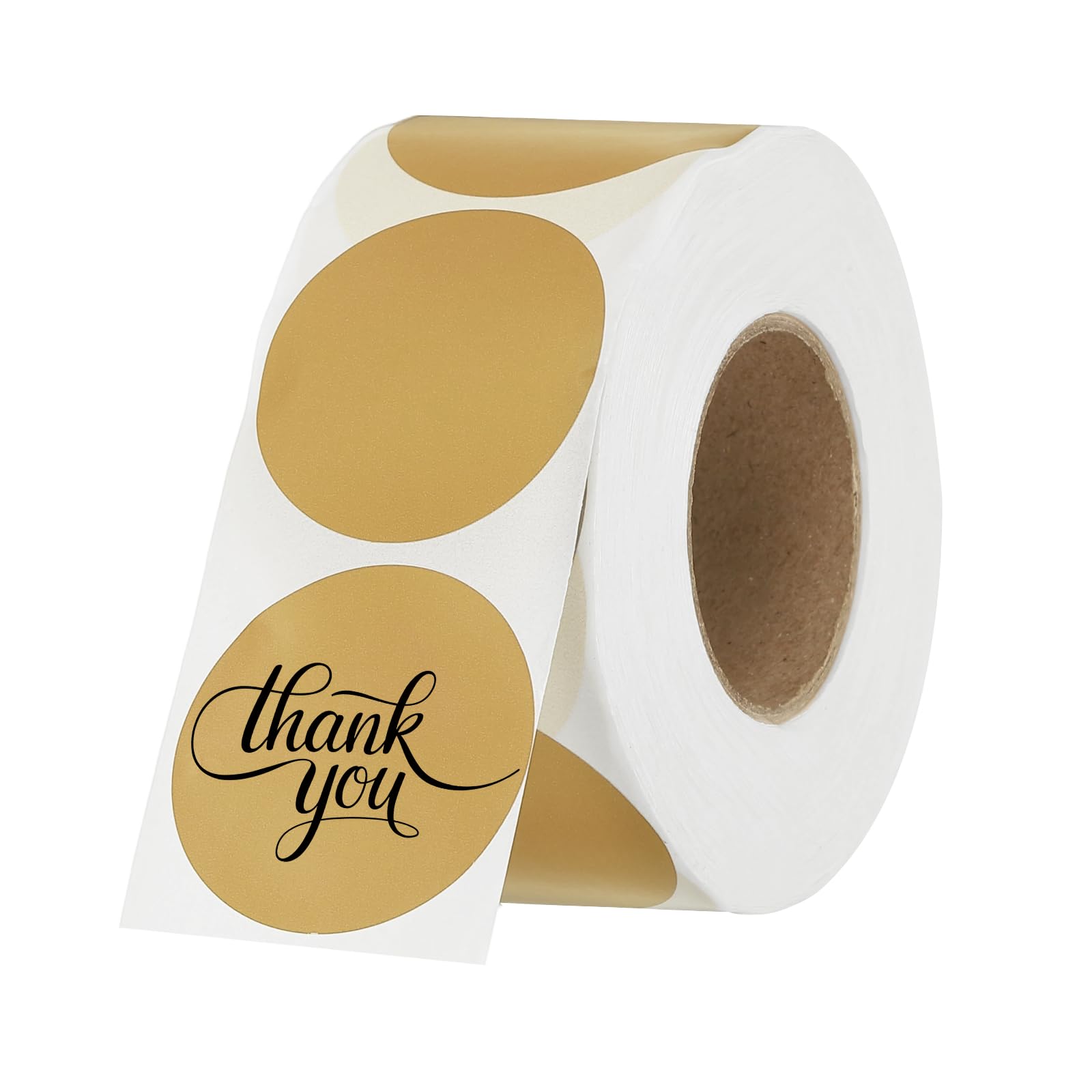PATIKIL 800 Pcs Round Thermal Labels, 1.6 Inch Circle Colored Stickers Self Adhesive Circle Tags for Thermal Print Office Home Decor Diary to-do List Travel Notebook, Brown