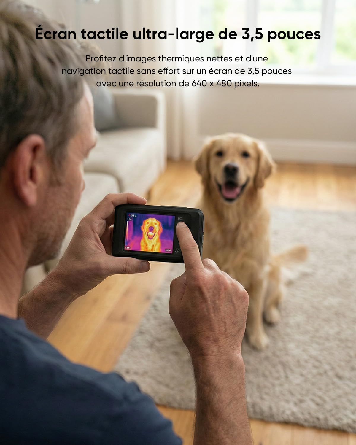HIKMICRO Pocket2 Caméra Thermique 256 x 192 (49152) Pixels avec Optique de 8MP,Mode Fusion 25 Hz, Wi-FI, écran Tactile 3.5", IP54, -20°C~400°C