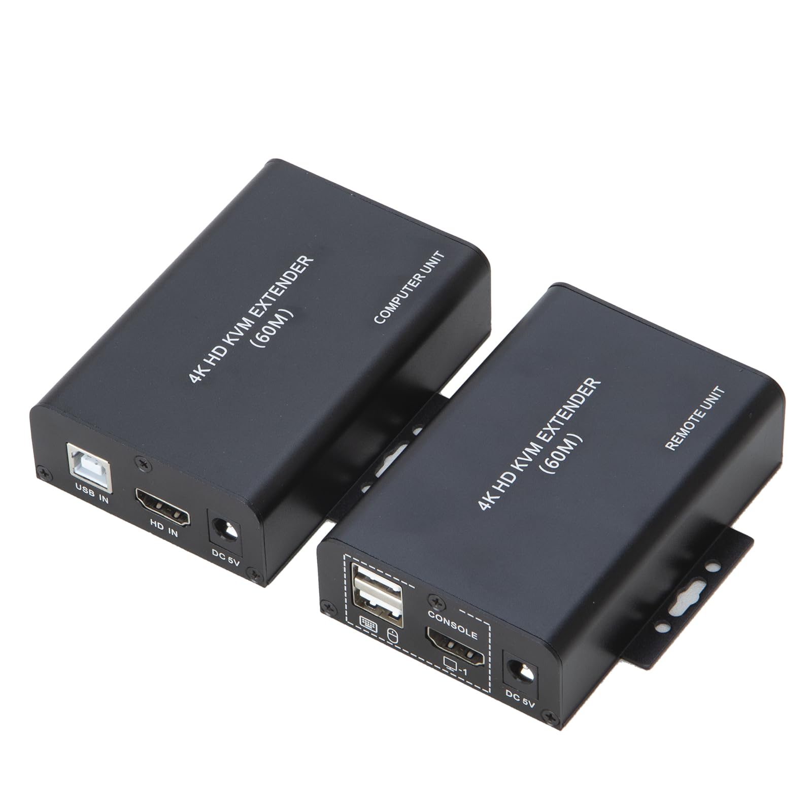 Extendeur KVM HDMI 60M sur Cat5e Cat6 4K30Hz HDMI USB KVM 60m avec fonction de sortie double boucle et extension clavier/souris USB