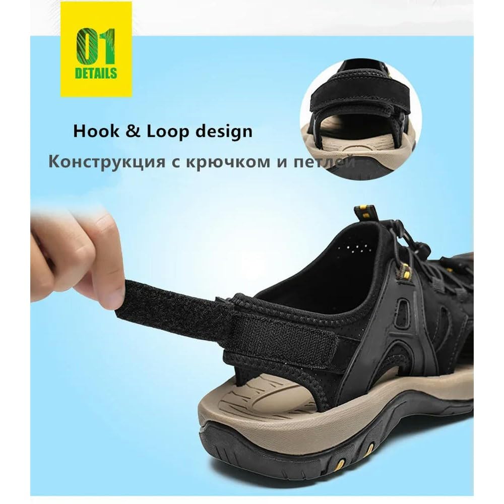 NYSDM letnie sandały męskie outdoorowe antypoślizgowe plażowe ręcznie wykonane skórzane buty męskie modne męskie trampki