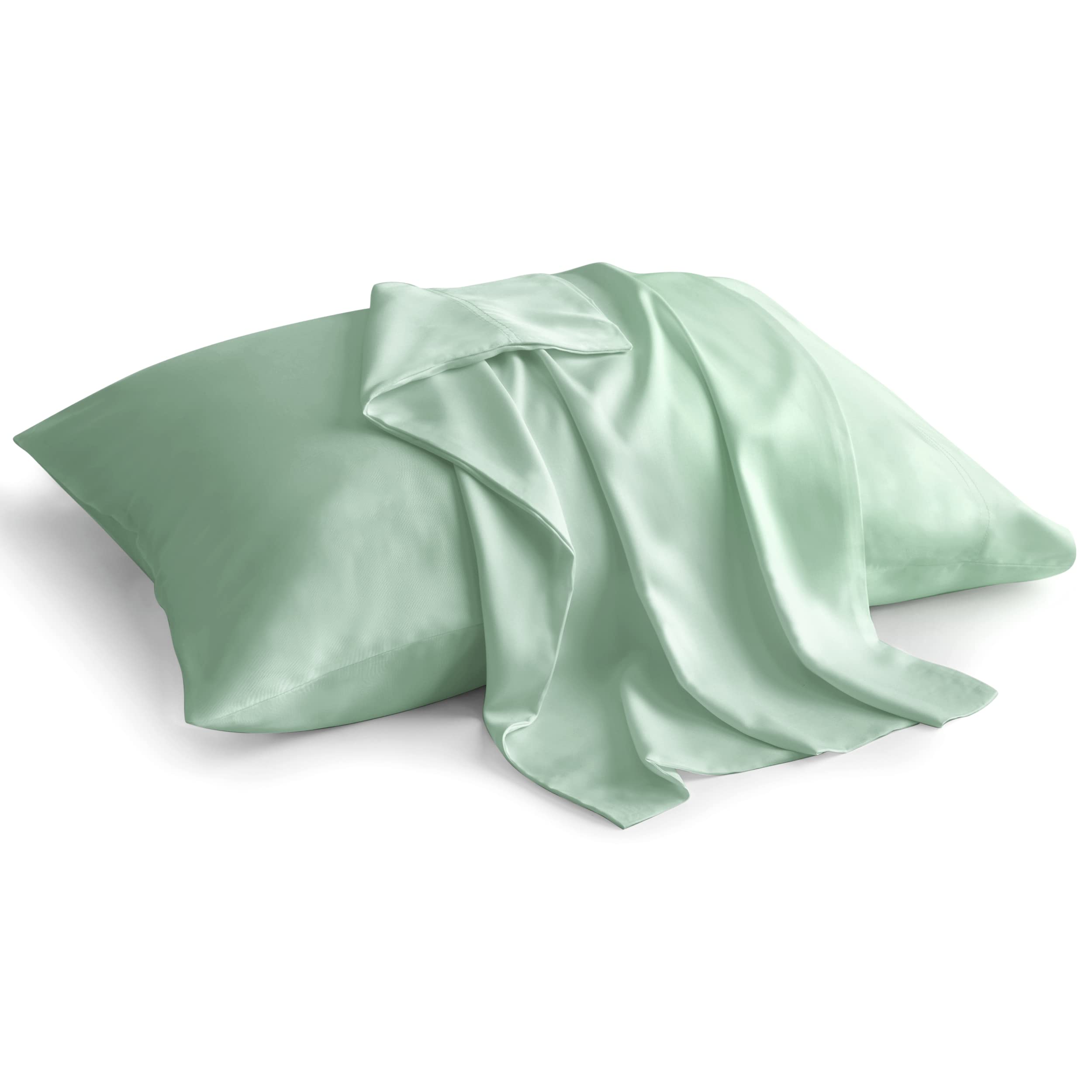 BEDELITE Cooling Pillow Cases Queen, Rayon Made from Bamboo, Mint Green