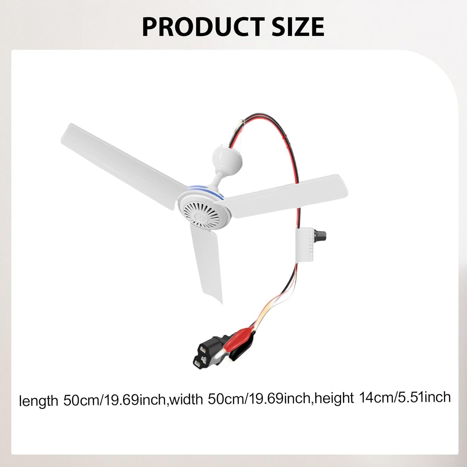 Mute Portable Ceiling Fan Camping Tent Hanging Fan for Camping RV Gazebo Bedroom, B