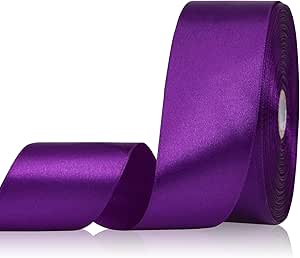Amazon.com: Sagaat Purple Ribbon 1-1/2 Inch 50 Yards, Solid Satin ...