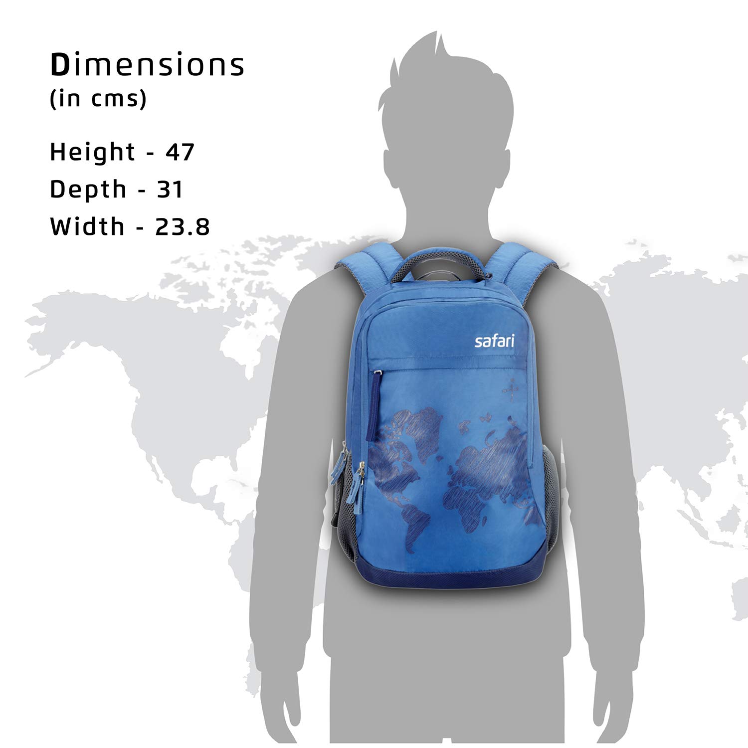 safari world map backpack
