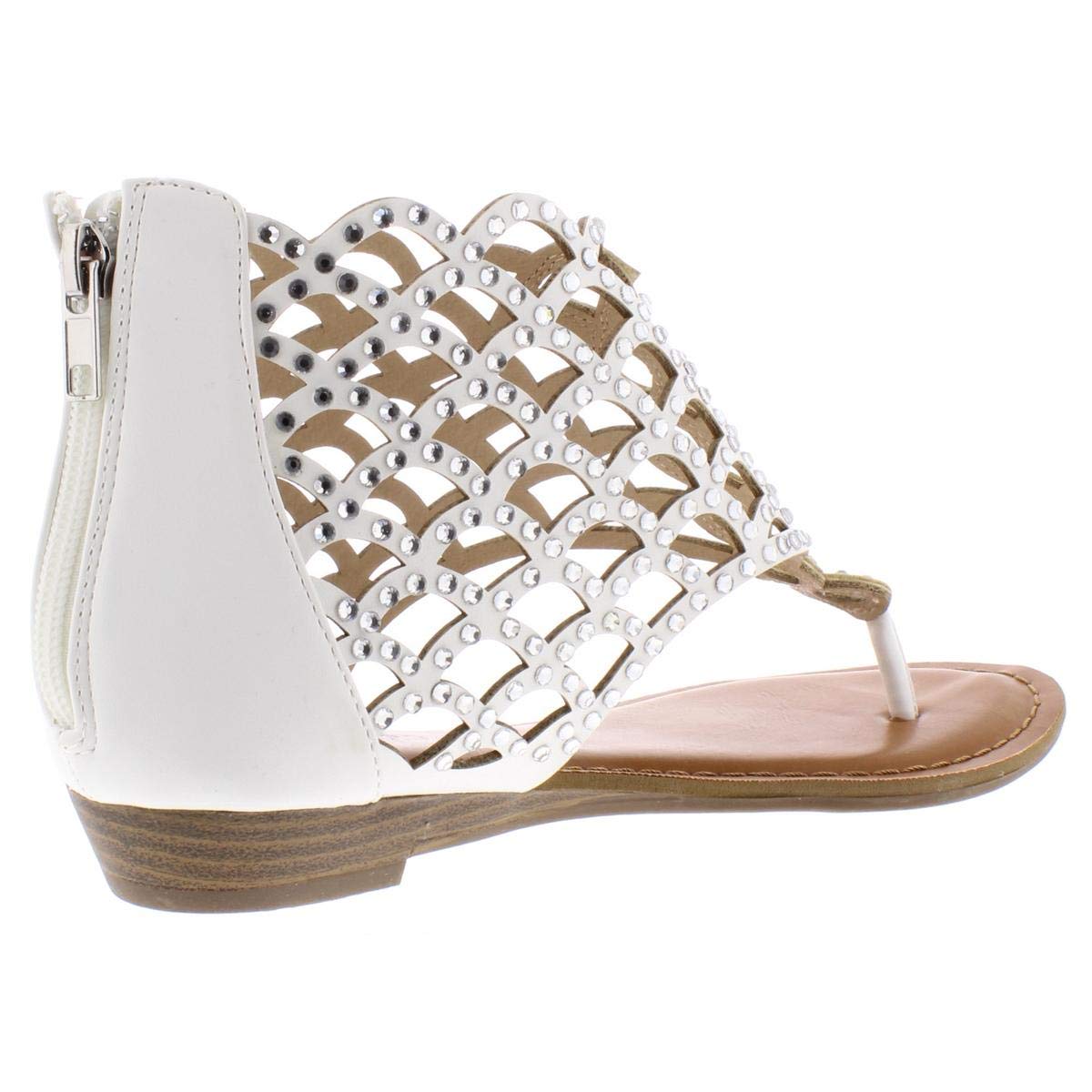 ZIGI SOHO Womens Melaa Faux Leather Thong Sandals White 6 Medium (B,M) -  Buy Online - 216357471