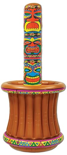 Beistle 54078 Tiki Totem Glacière gonflable, plastique, multicolore