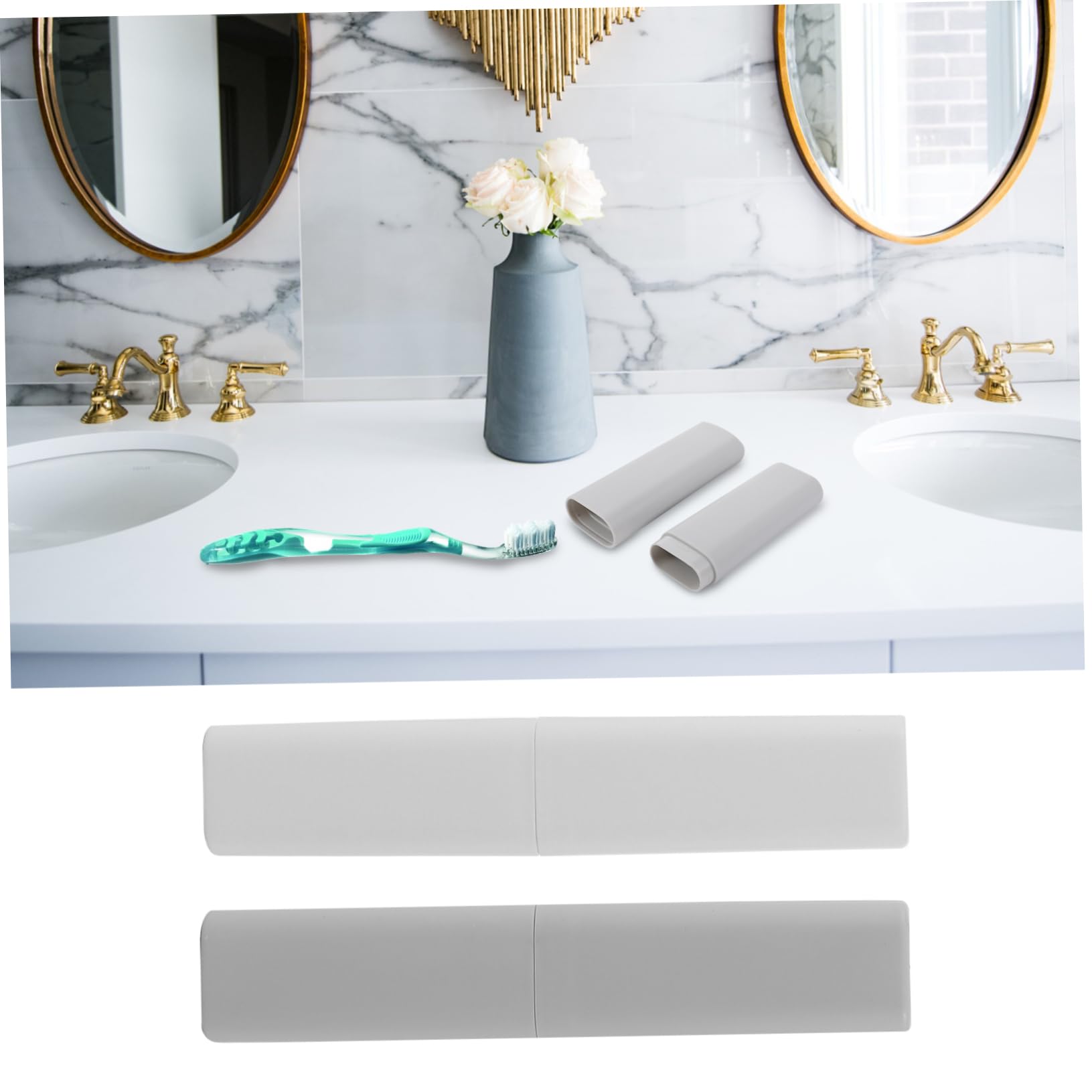 FRCOLOR 3 Set Porta Spazzolino Da Denti Per Viaggio Allaperto Traspirante Robusto Custodia Design Compatto Per Viaggio Daffari 2 Pezzi * 3