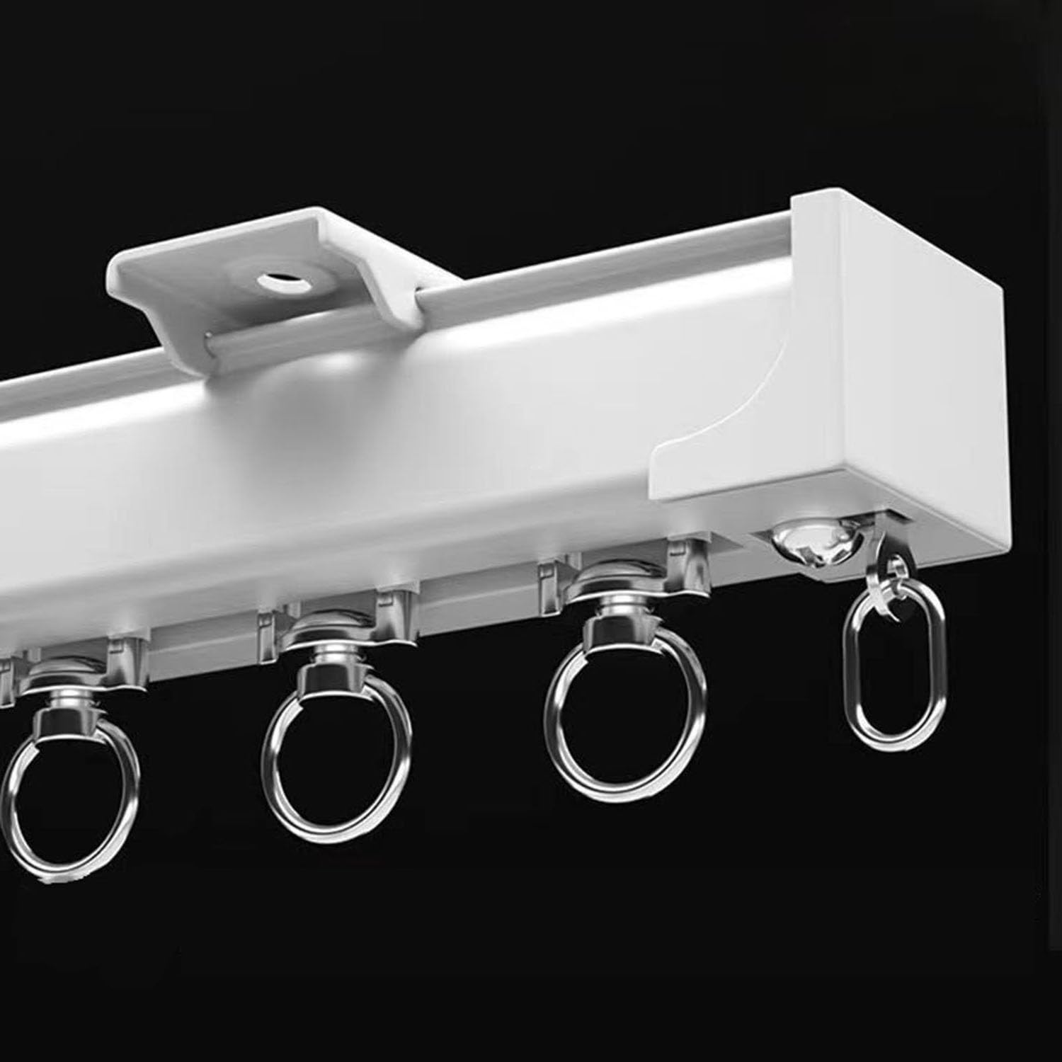 GLDYTVF Heavy Duty Premium Aluminium Curtain Track System for Curtains Shower Window Room Dividers Ceiling Rod for Privacy and Home Décor 320cm/10.5ft