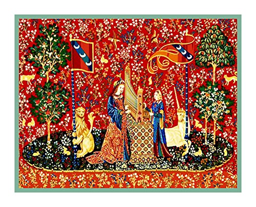 Orenco Originals Hearing Panel from The Lady The Unicorn Tapestries Counted Cross Stitch Pattern