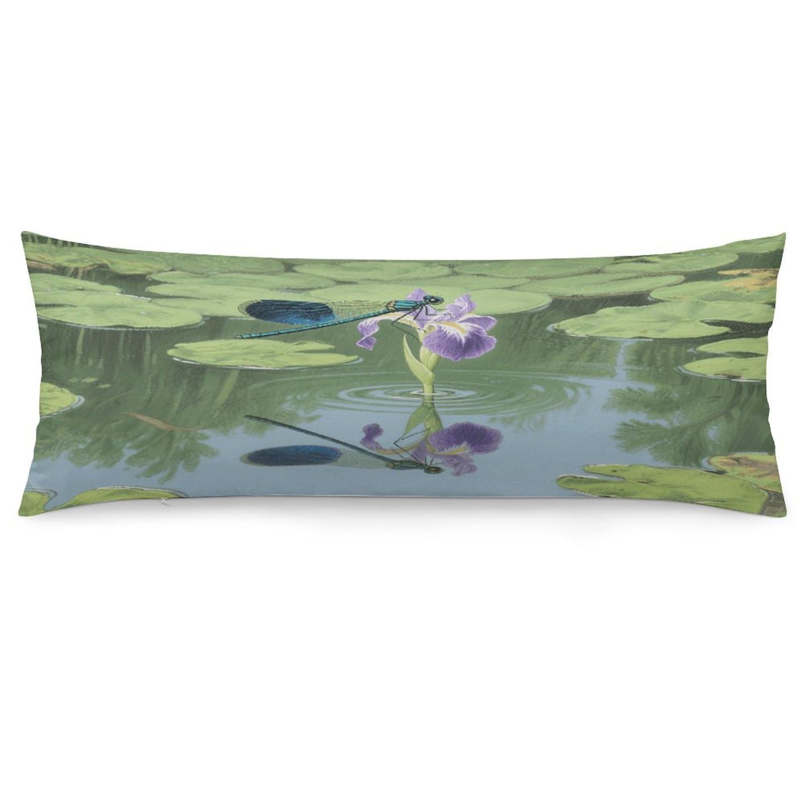 Dragonflies Throw Pillow Cover Soft Pillow Case Decorative Lumbar Pillow Cover Cozy Throw Pillowcase Polyester Rectangular Cushion Case Decor for Couch Sofa Bed