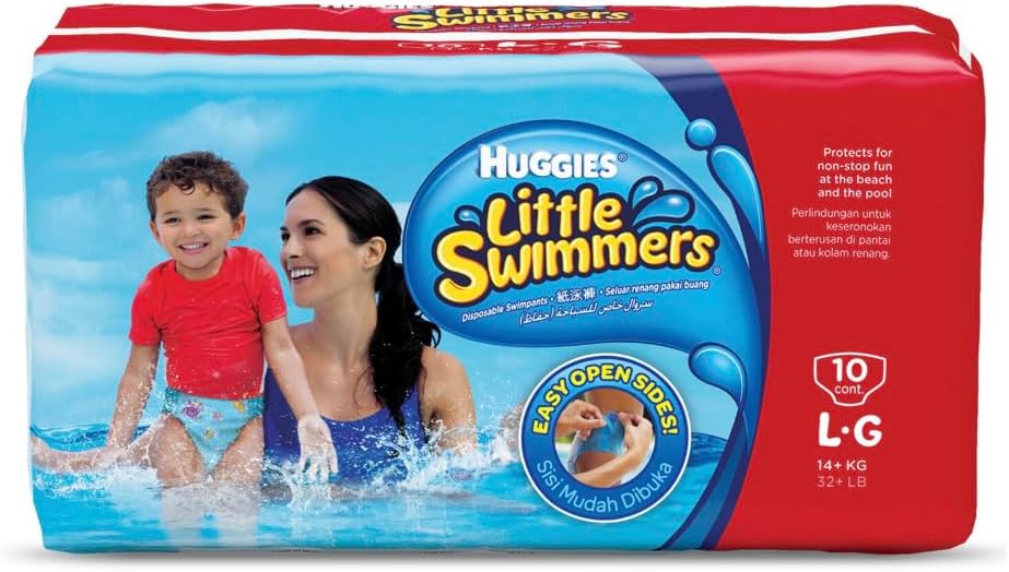 Huggies Little Swimmers Disposable Swim Diapers, Swimpants, Size 5-6 Large (over 32 lb.), XX Ct. (Packaging May Vary)
