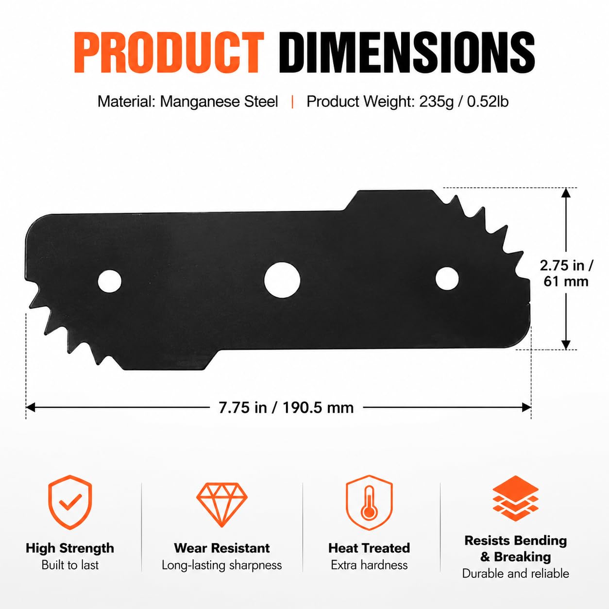 2 szt. Lames Coupe EB-007 Pour LE500 2000–2026, Métal Durable
