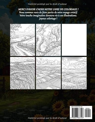 Campagne Agricole Livre De Coloriage Pour Adultes: Pages de coloriage de fermes, simples et faciles