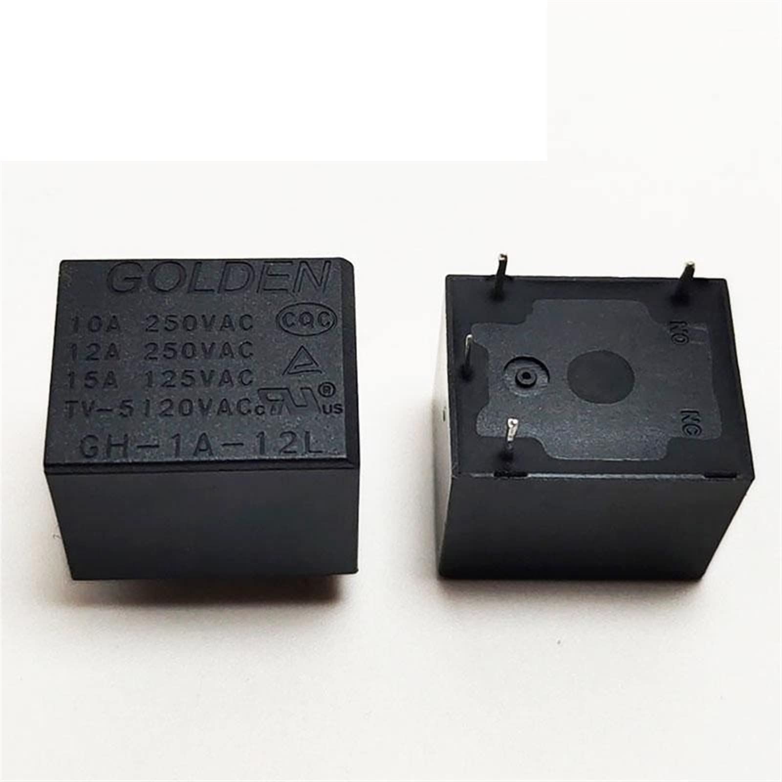 WBNFFUCYU 5PCS Golden Relays GH-1A-5L GH-1A-12L GH-1A-24L GH-1C-5L GH-1C-12L GH-1C-24L 4/5PIN 10A 250VAC 5VDC 12VDC 24VDC Power Relay(GH-1A-24L 24VDC 4PIN)
