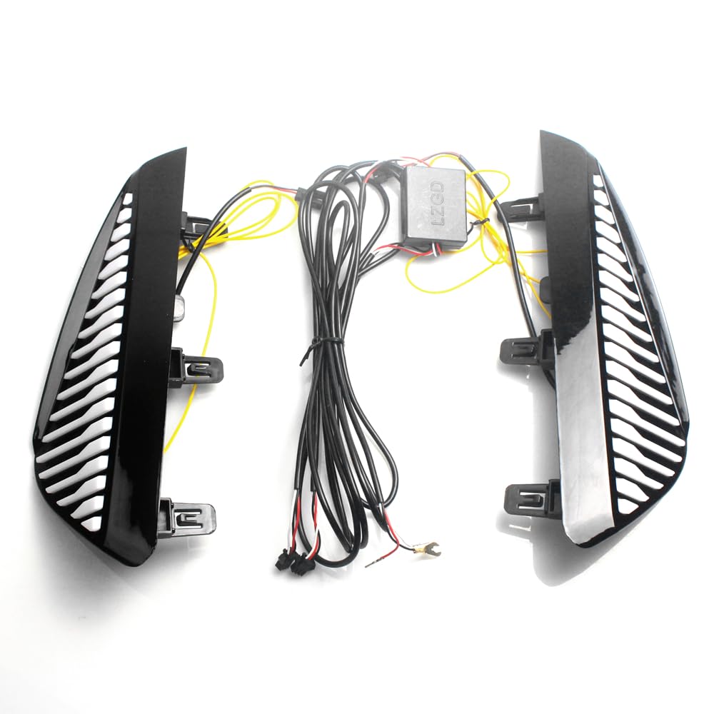 Alwaysteczon Car Accessories LED DRL Daytime Running Light Front Bumper Fog Lamp with Sequential Dynamic Turn Signal Assembly For Nissan Sentra 2024+