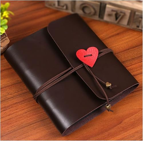 Álbum de fotos de cuero con correa de cuero, álbum de fotos hecho a mano, álbum de fotos creativo, libro de recuerdos utilizado para almacenar fotos