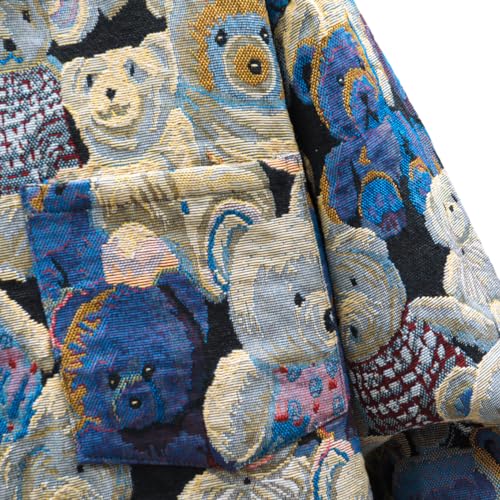 Men Bear Jacquard Weave 3/4 Sleeve Jacket4