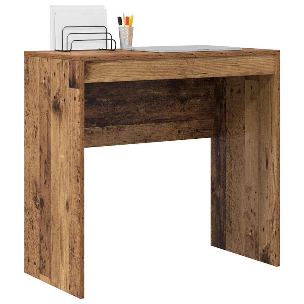vidaXL Desk Old Wood 80 x 40 x 76 cm, Compact Desk, Modern Style, Ergonomic Workspace, Functional Writing Table, Durable Indoor Furniture for Small Rooms
