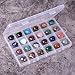 Assorted Gemstone Mini 20mm Puffy Heart Healing Crystal Pocket Stone Rock Collection Box (Pack of 24)