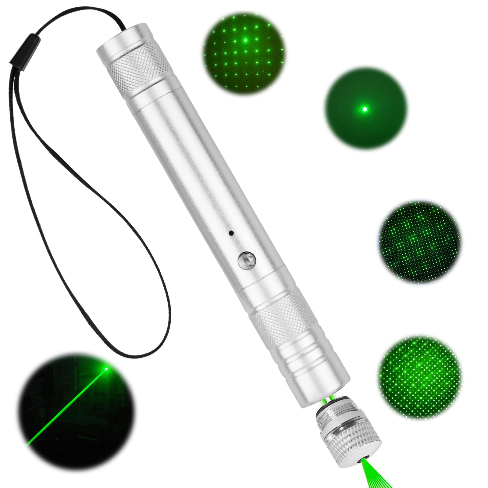 High-Power Teaching Flashlight, Compact USB Portable Long Distance Green Light, Multi Functional Small Flashlight Super Bright, Suitable for Teachers, Sales, Camping, Patrolling, Hiking, Cat Toys, Etc