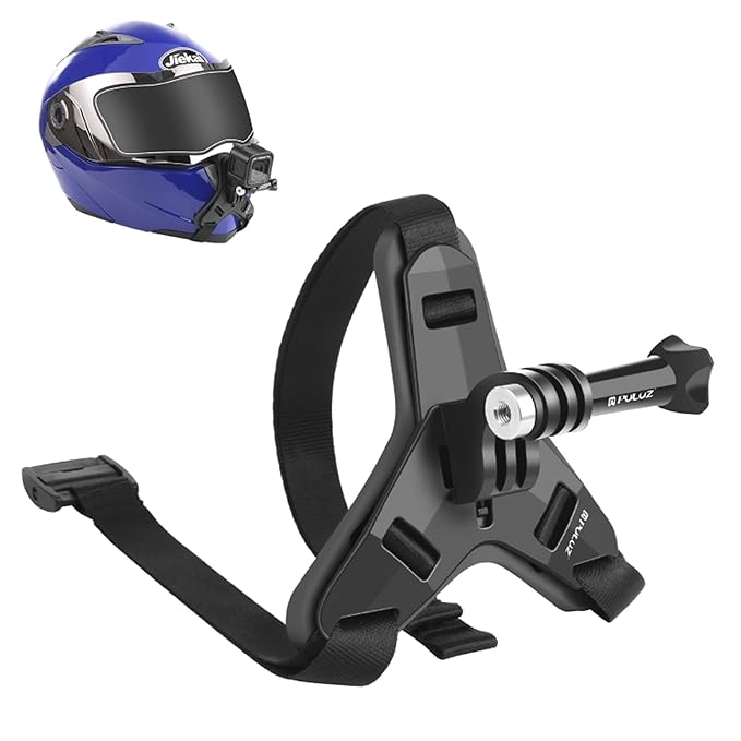 SSK Helmet Mount Chin Mount Strap Adapter Stand for Motorcycle Bike Compatible with Hero GoPro Action Camera Accessory