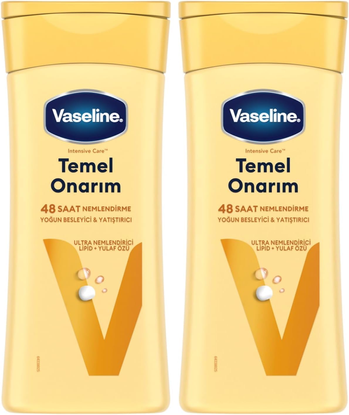 Vaseline Vücut Losyonu Temel Onarım Kuru Ciltler İçin 200 ml (2 paketi)