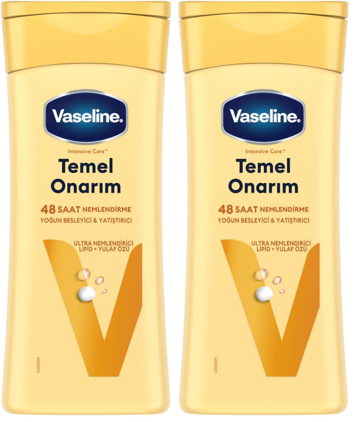 Vaseline Vücut Losyonu Temel Onarım Kuru Ciltler İçin 200 ml (2 paketi)