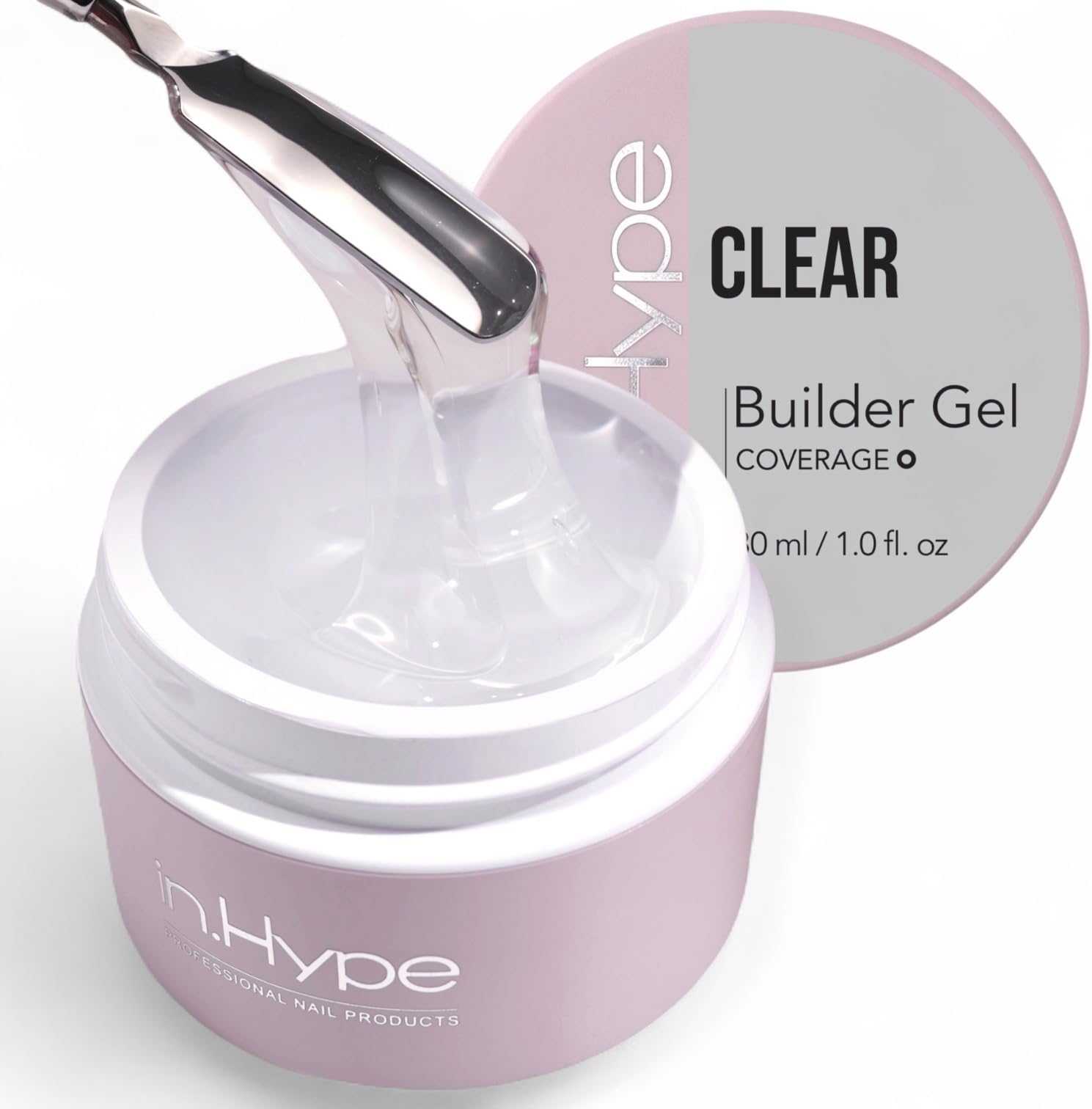 IN.HYPE UV/LED Clear Hard/Builder Gel for Nail Extension/Strengthening/Overlays