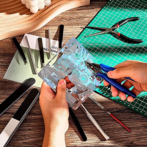 VOANZO 17-teiliges Metall-Puzzle-Werkzeug-Set, Werkzeug, DIY-Metallmodell-Kits, Werkzeuge, Tab-Rand, Zylinder, Kegelform, Biegehilfe-Werkzeuge