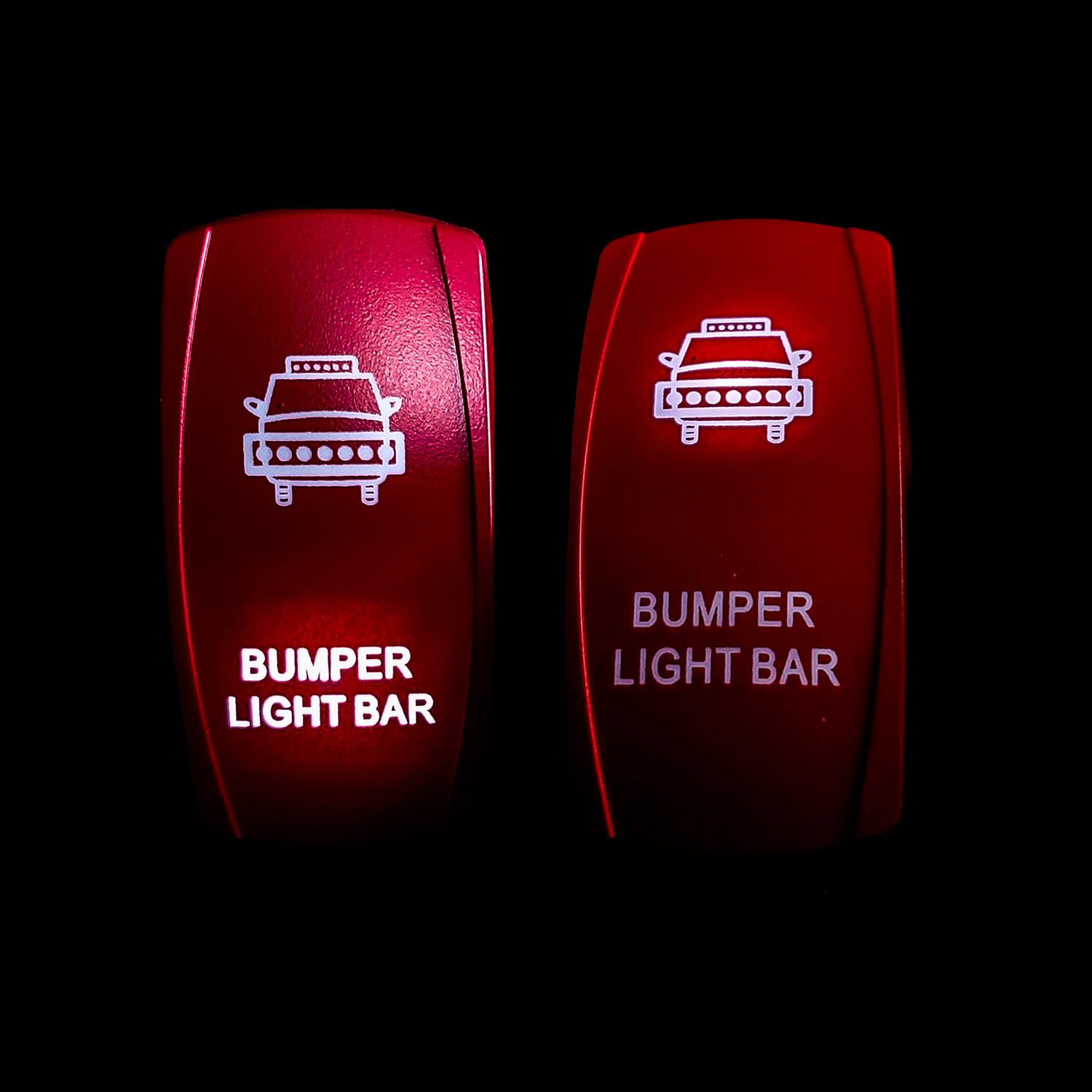 Bumper Light Bar On/Off Red Rocker Switch with Power Bus Bar Plug Wire Harness Compatible with Polaris Pulse Power Busbar RZR Turbo Pro Ranger Crew General XP 2018-2025