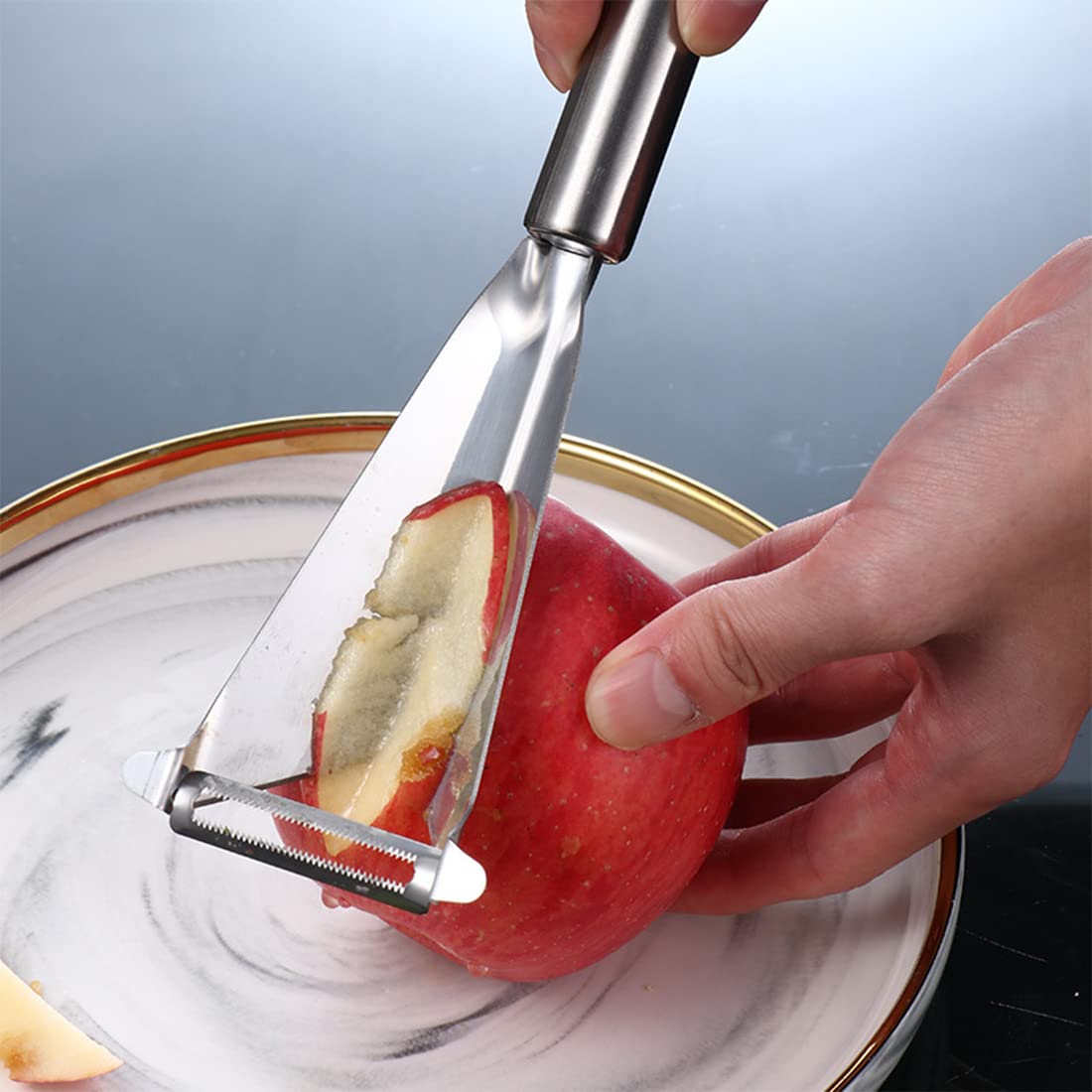 Obstschnitzmesser Aus Edelstahl – Dreieckige Klinge, 24 Cm, Für Kürbisse & Früchte