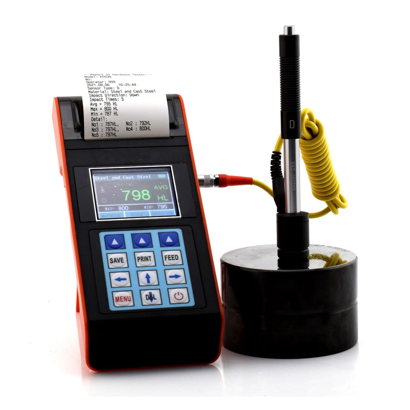 Durometro Portatile NDT290+ con Funzione di Stampa Schermo a Colori del misuratore di durezza Digitale