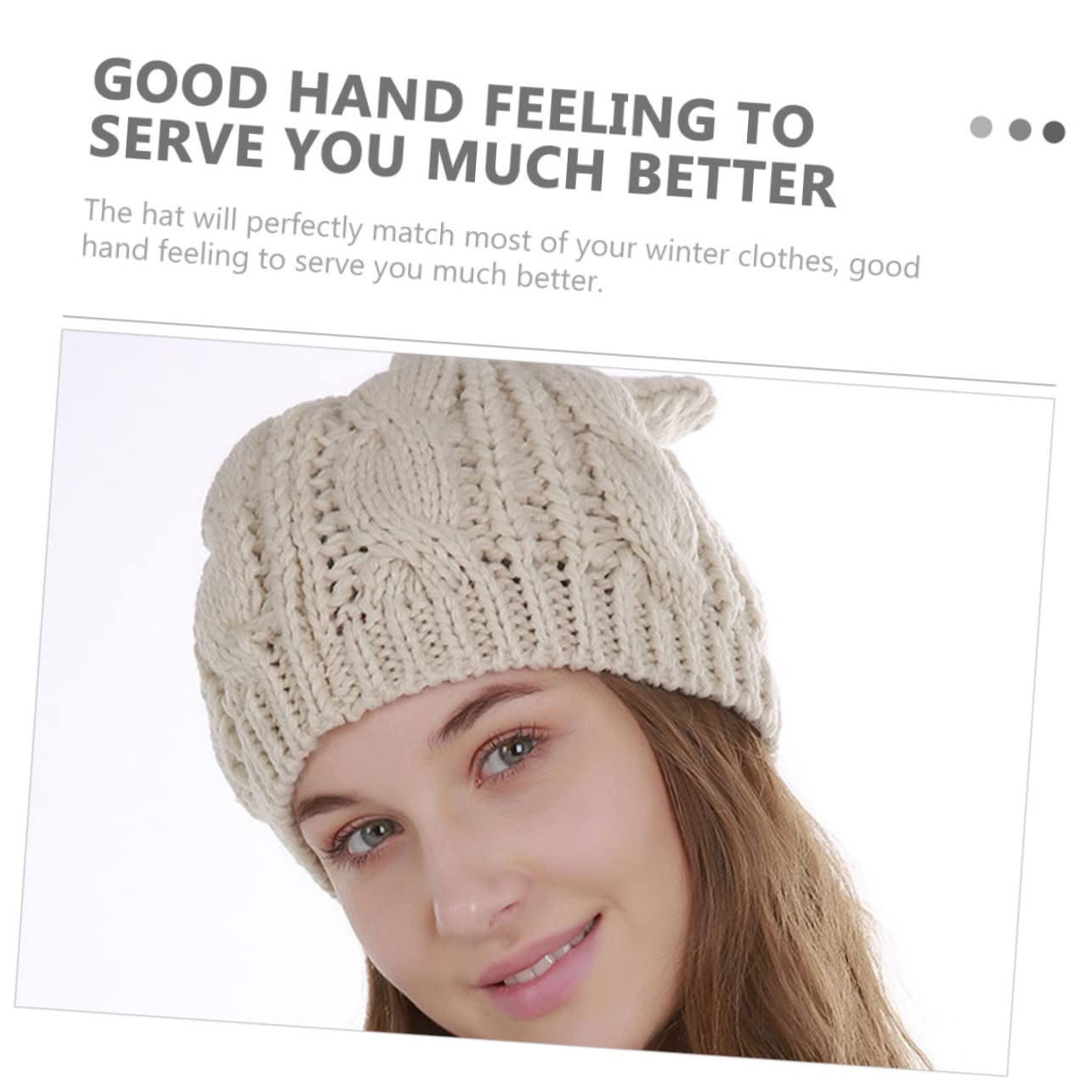 SHERCHPRY 8 Piezas gorro con orejas de gato espesar sombrero gorro de punto sombrero de Beanie de niña as os mujer o de mujer tejido s unisex algodón