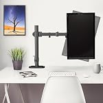 Suptek Single LED LCD Monitor Desk Mount Heavy Duty Fully Adjustable Stand for 1 / One Screen up to 32 inch (MD6421)