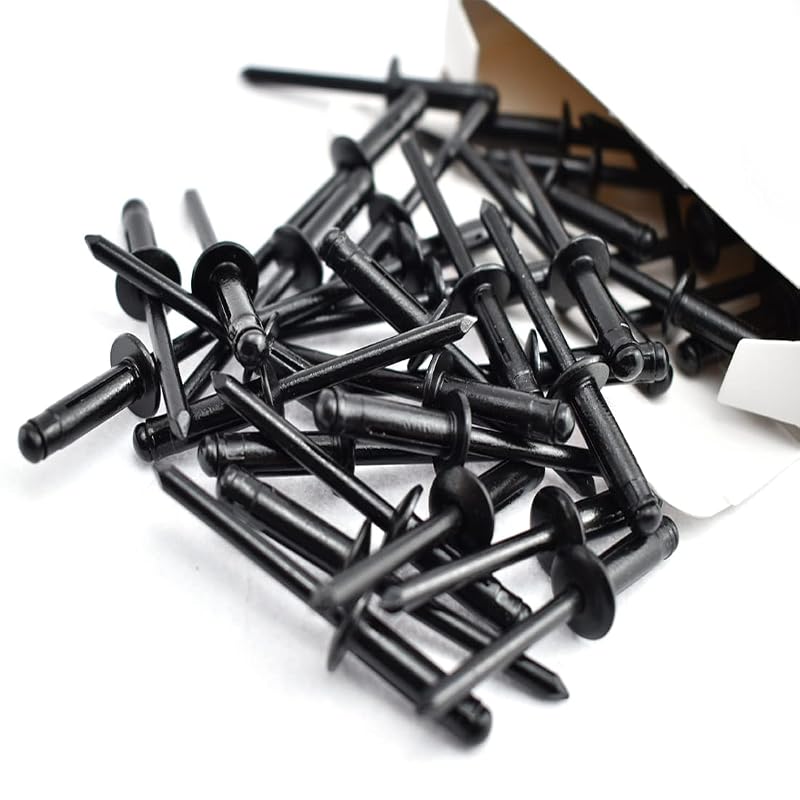 Rebites Cegos Triplo de Alumínio Preto Aifeier ET 4,8 mm x 20 mm, 50 unidades