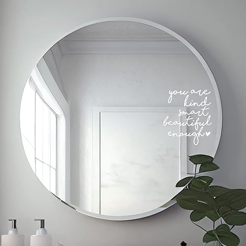 Vista 14 de 2 calcomanías de espejo para espejo de automóvil, calcomanías de afirmación positiva, calcomanías de afirmación positiva para mujeres, para niños