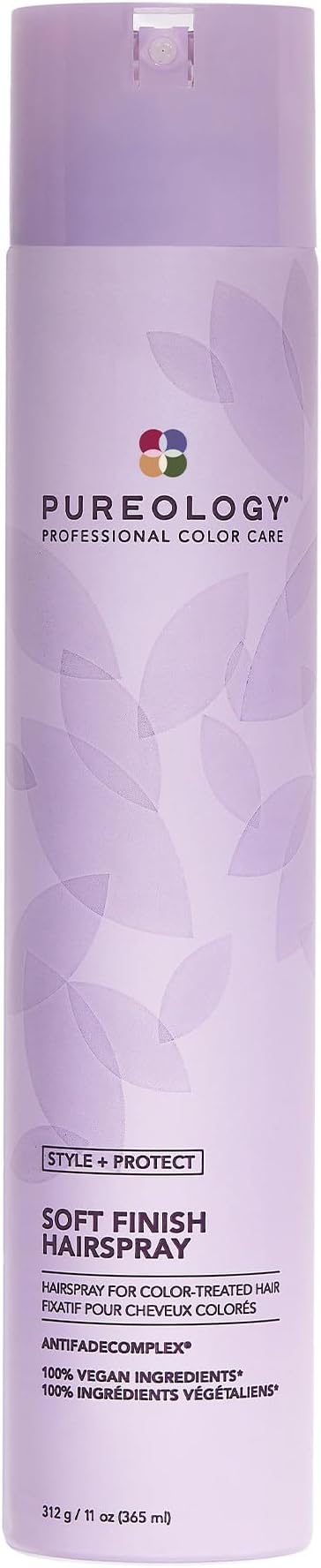 Style + Protect Soft Finish Hairspray For Color-Treated Hair - Provides Flexible Hold and Protects Color, Silicone-Free & Vegan
