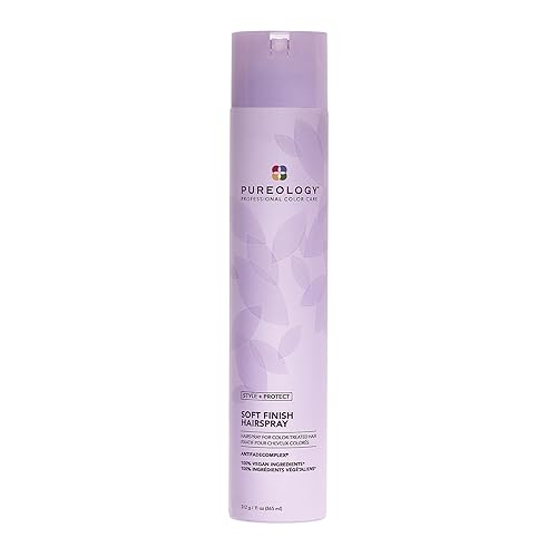 Pureology Style + Protect - Laca para el cabello con acabado suave  Para cabello teñido  Fijación flexible, laca para el cabello que no se seca  Sin