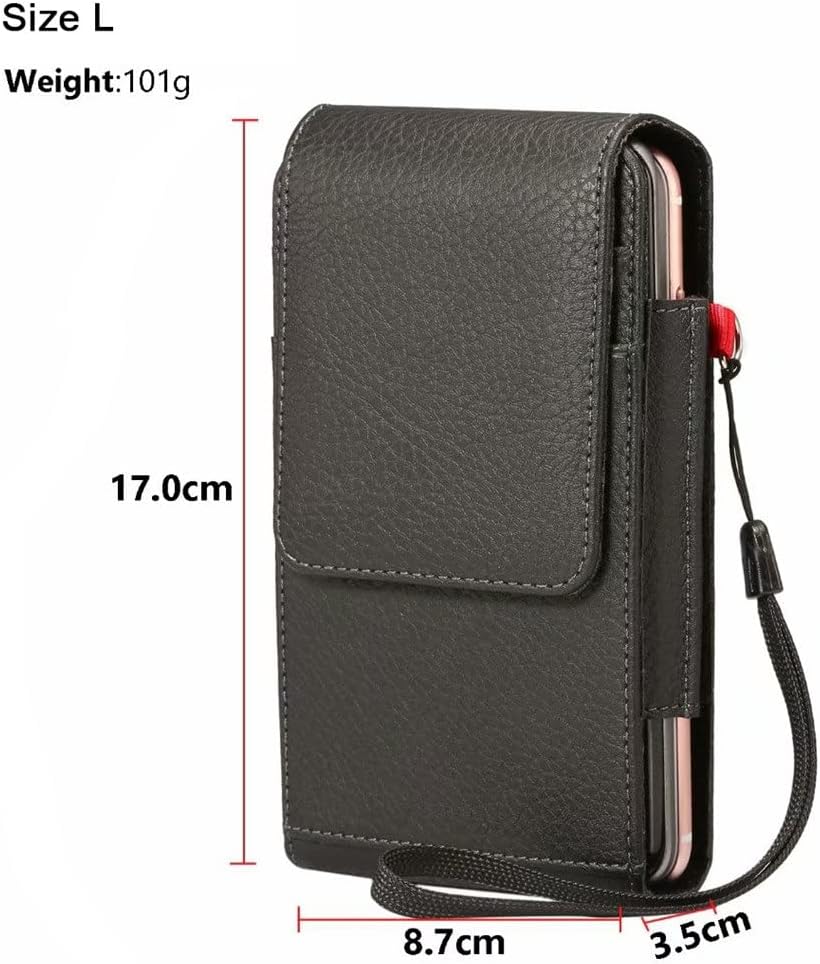 Strap Pouch Leather Mobile Phone Bag Wallet Case Men Waist Belt Clip Holster